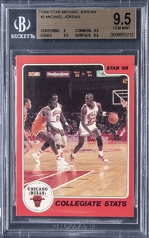 1986 Star #2 Michael Jordan "Collegiate Stats" - BGS GEM MINT 9.5
